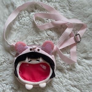 Pink and white kawaii crossbody bag